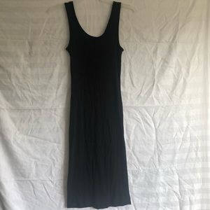 Ribbed Black Tank Dress